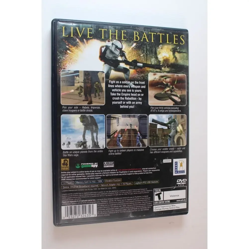 Star Wars Battlefront (Sony Playstation 2, PS2) Authentic, Complete, Tested